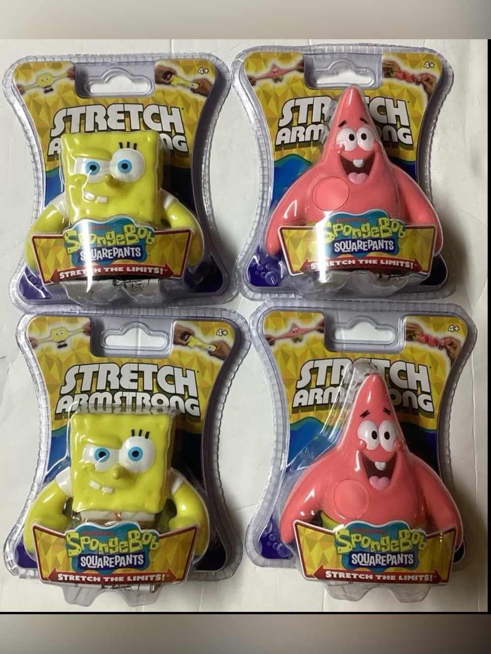 Stretch Armstrong SpongeBob SquarePants and Patrick bundle/ TWO OF EACH!
